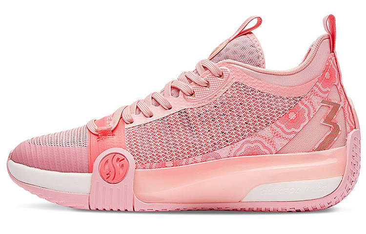 361° Chan 3 MOD Basketball Shoes Men's Mid Top Feather White/Bright Copper/Cherry Blossom Pink