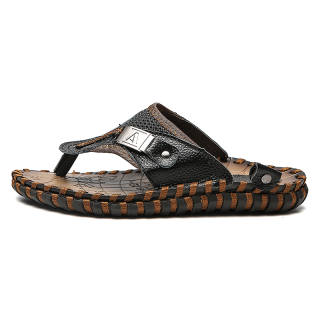 CANUVEN Rubber Sole Abrasion Resistant Slip Resistant Abrasion Resistant Slip Resistant Flip Flops Men's