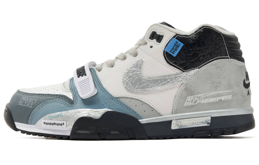Nike Nike Air Trainer 1 Slip Resistant Abrasion Resistant Mid top Training Shoes Men's White Black
