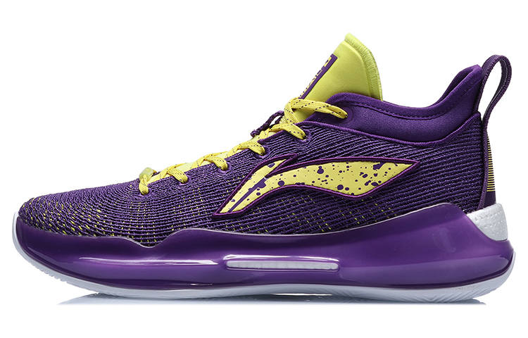 Li-Ning Li Ning YuShuai 13 Boom Low Mid top Performance Basketball Shoes Men's Yellow Purple