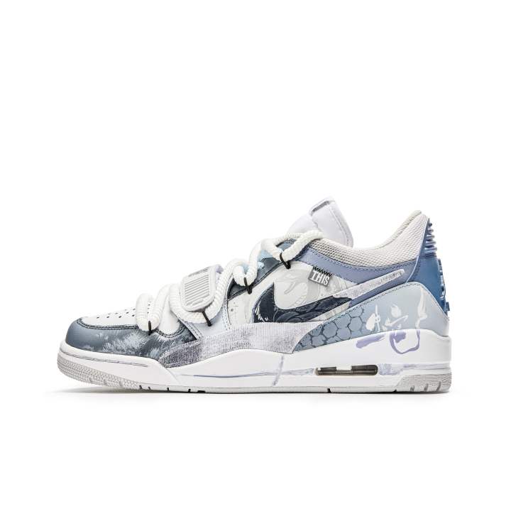 Jordan Jordan Legacy 312 Da Vinci Custom, Serpent Auspicious, Winter Serpent Cushioning Slip Resistant