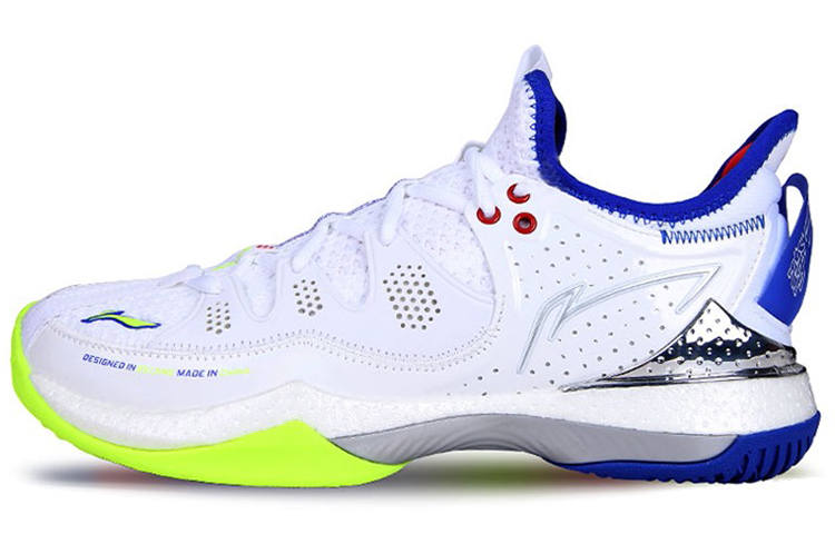 Li-Ning Li Ning Battle Halberd 3 Fabric Cushioning Slip Resistant Abrasion Resistant Breathable Low top Badminton Shoes Unisex