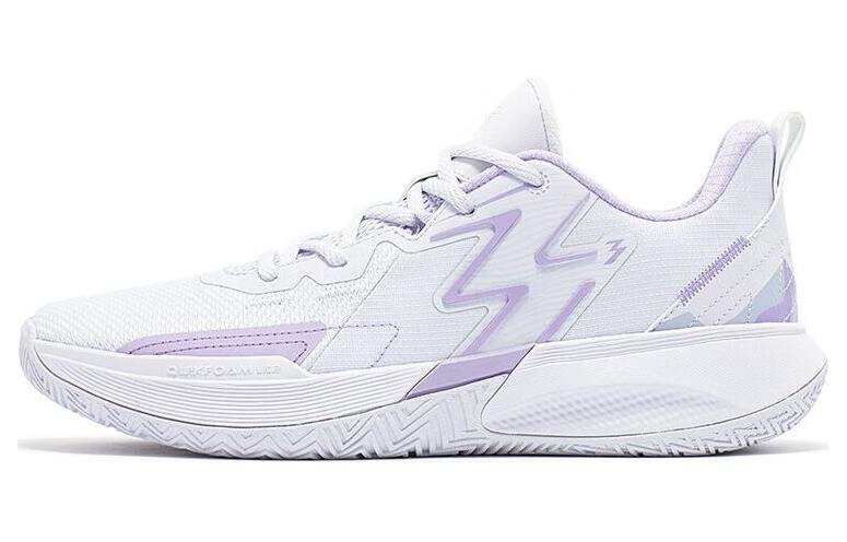361° Big3 Team Cushioning Abrasion Resistant Breathable Low top Basketball Shoes Men's White Purple