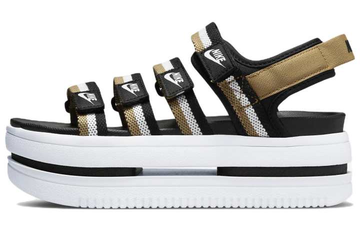 Nike Nike Icon Classic Sports Black Brown Sandals 'Black Brown' Women's