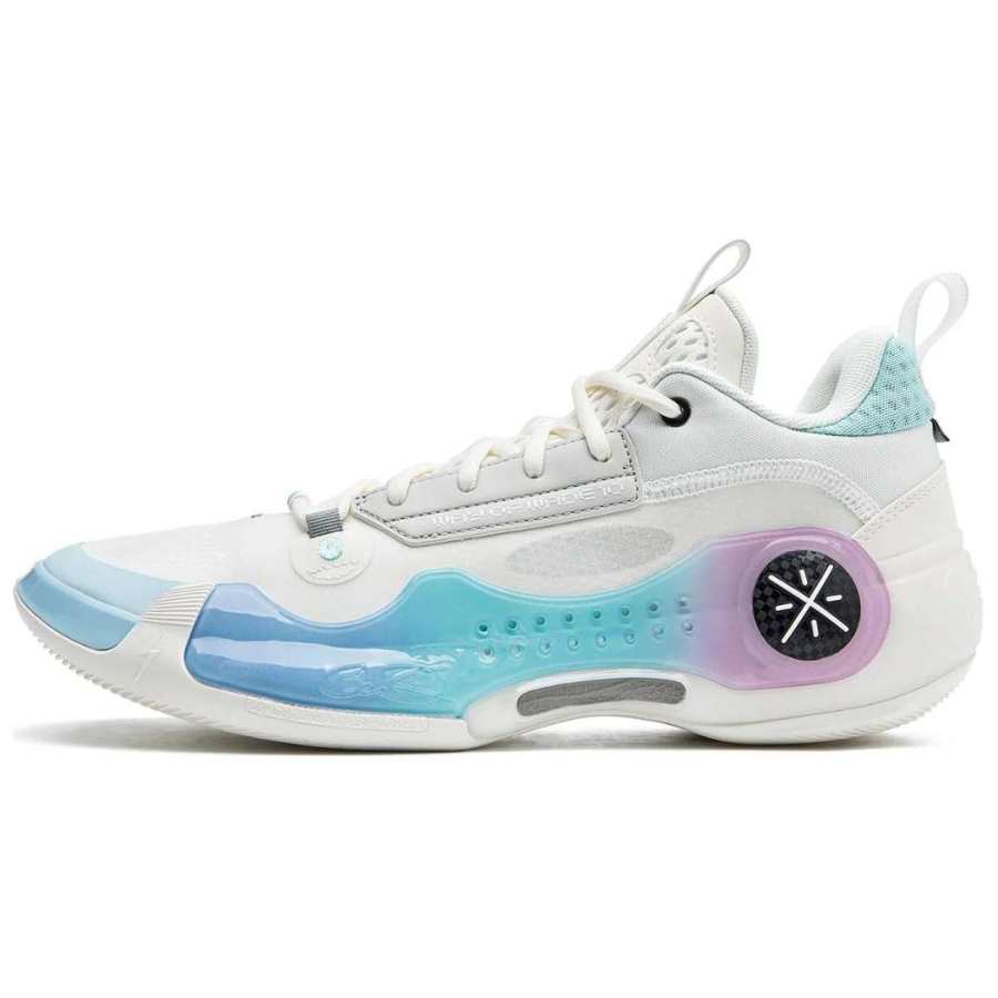 Li-Ning Li Ning Way Of Wade 10 Low Slip Resistant Abrasion Resistant Low top Basketball Shoes Unisex White Blue