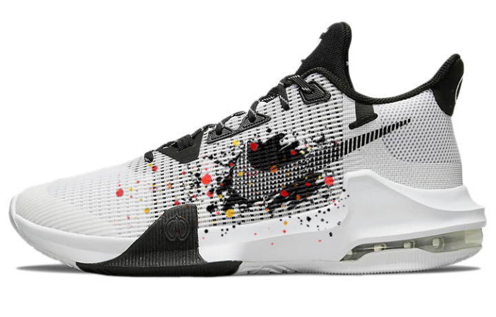 Nike Nike Air Max Impact 3 Slip Resistant Abrasion Resistant Low top Basketball Shoes Men's Black White
