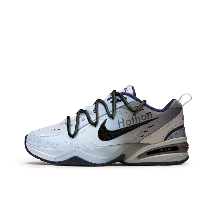 Nike Nike Air Monarch 4 Abrasion Resistant Abrasion Resistant Low top Chunky Sneakers Unisex Blue Brown
