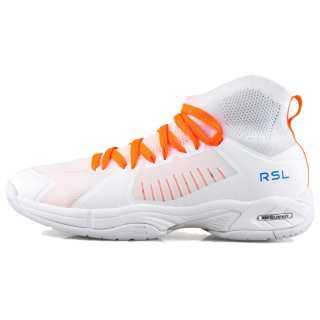 RSL Comfortable And Lightweight Slip Resistant Abrasion Resistant Mid top Badminton Shoes Unisex White