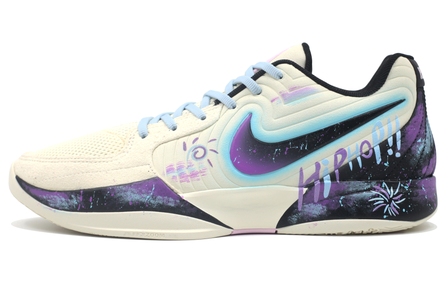 Nike Nike Ja Morant 2 Cushioning Abrasion Resistant Cushioning, Wear Resistant Low top Basketball Shoes Men's Purple Blue