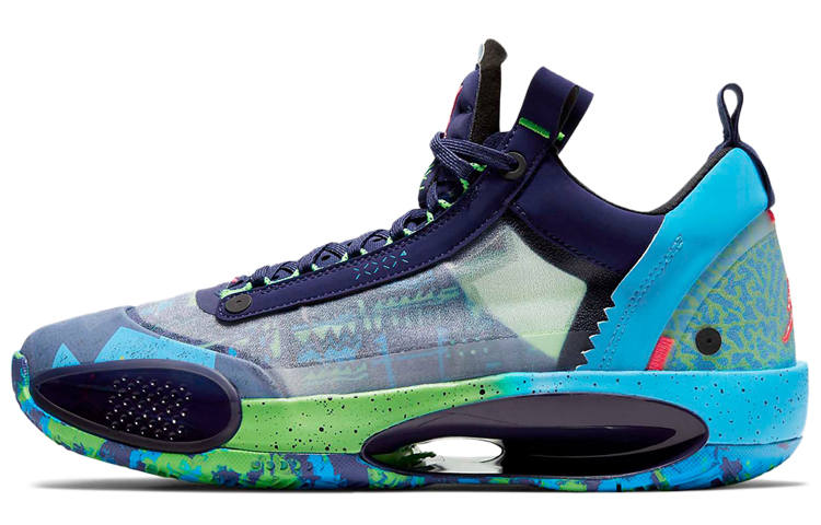 Jordan Air Jordan 34 Low Pf Regency Purple 'Blue Green' Women's