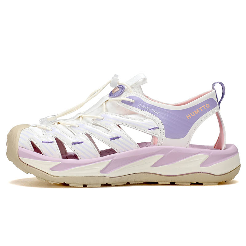 HUMTTO Beach Sandals Women's White Light Purple