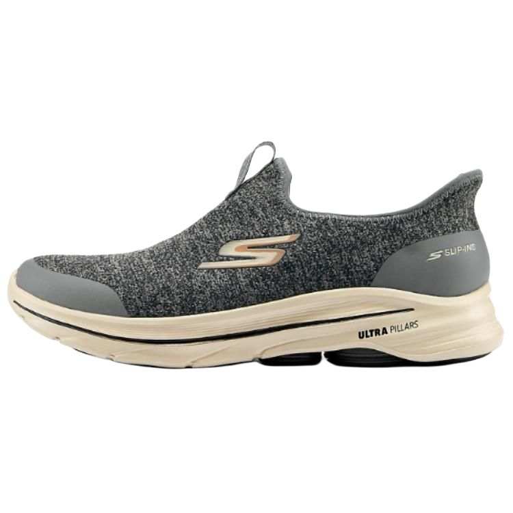 Skechers Go Walk 8 Hands Free Slip on Shoes Breathable Support Rebound Walking Shoes Men's Gray