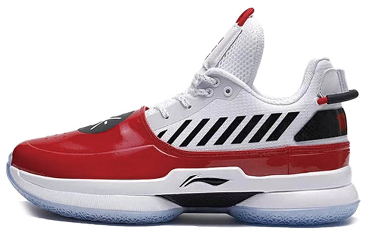 Li-Ning Li Ning WOW 7 Way Of Wade 7 Uptown Cushioning Slip Resistant Low top Performance Basketball Shoes Men's White Red Black
