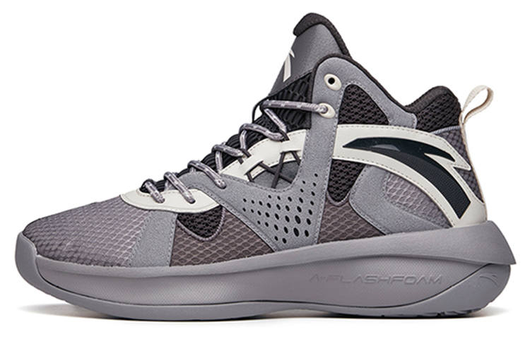 Anta Wind Tunnel 2 Abrasion Resistant Breathable High top Basketball Shoes Men's Gray