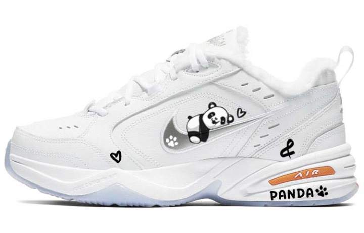 Nike Nike Air Monarch 4 Slip Resistant Cushioning Low top Chunky Sneakers Unisex White Black