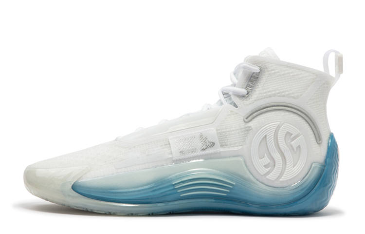 361° RENZHE x 361° AG4 SOAR Ren Zhe Cushioning Breathable Cushioning Breathable Mid top Basketball Shoes Men's White Blue