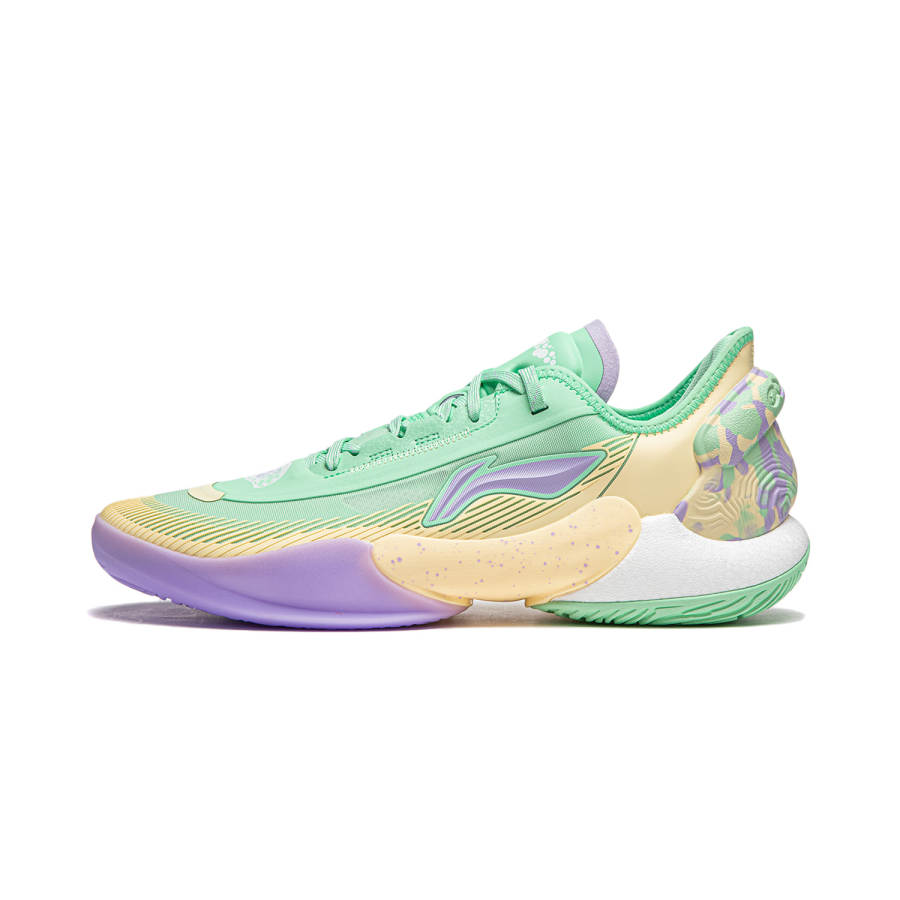 Li-Ning Li Ning Yushuai 18 V2 Basketball Shoes Men's Low Top Green Yellow