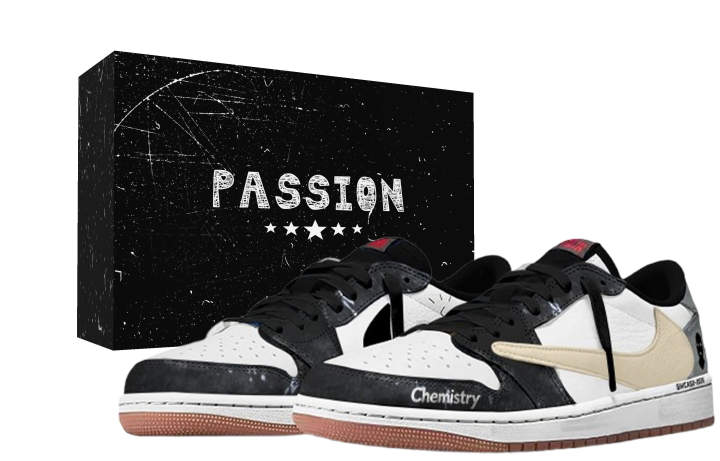 Jordan Travis Scott x Jordan Air Jordan 1 Light Blue Travis Scott X AJ1 Abrasion Resistant Breathable Low top
