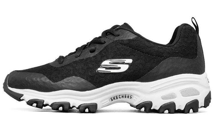 Skechers D Lites 1.0 Low Top Daddy Shoes Black/White Women's