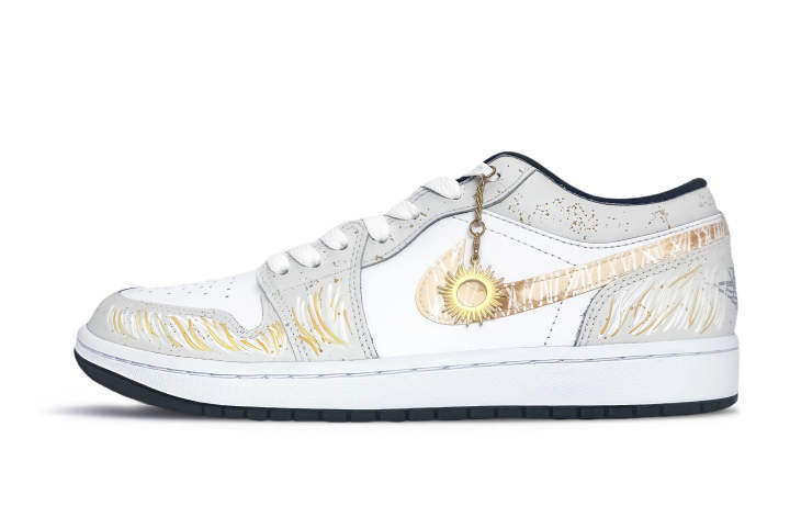 Jordan Jordan Air Jordan 1 Hand Drawn, Graffiti, Gold Stamped, Trendy, Versatile Abrasion Resistant Abrasion Resistant Low top