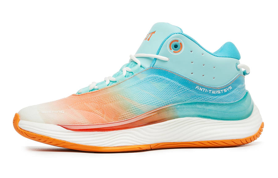 VOIT Basketball Shoes Unisex Low Top Blue Yellow