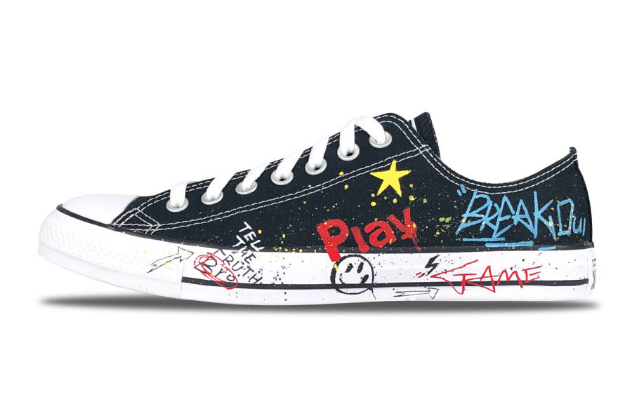 Converse All Star Graffiti Slip Resistant Abrasion Resistant Slip Resistant Abrasion Resistant Low top Canvas Shoes