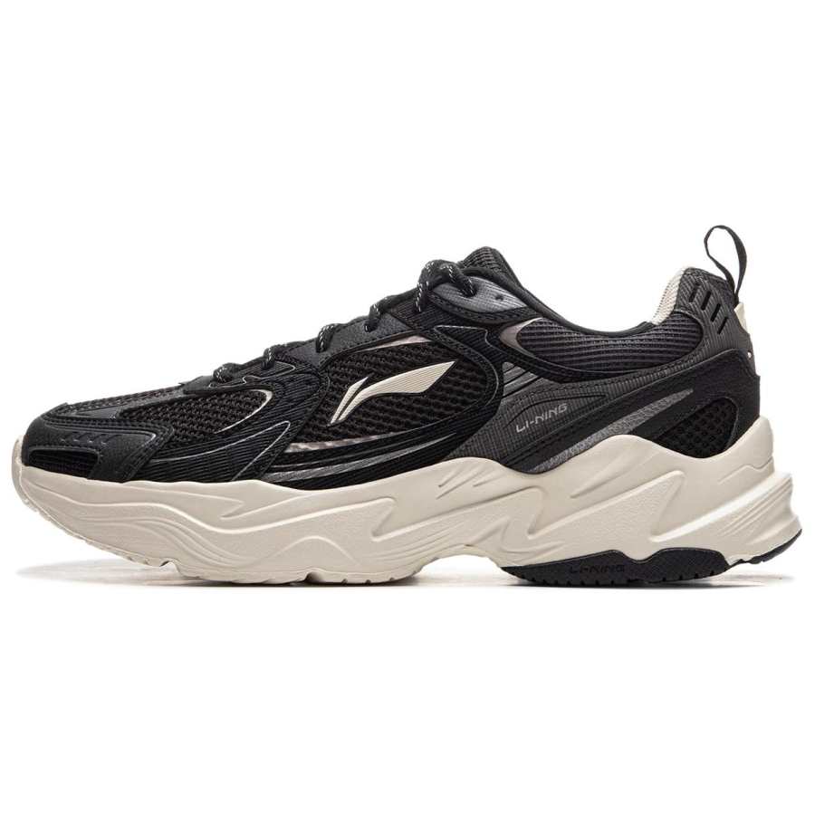 Li-Ning Li Ning Shooting Stars 2K Cushioning Slip Resistant Abrasion Resistant Support Low top Chunky Sneakers Men's Black