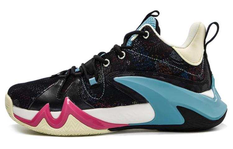 QIAODAN Comfortable Slip Resistant Abrasion Resistant Low top Basketball Shoes Men's Black