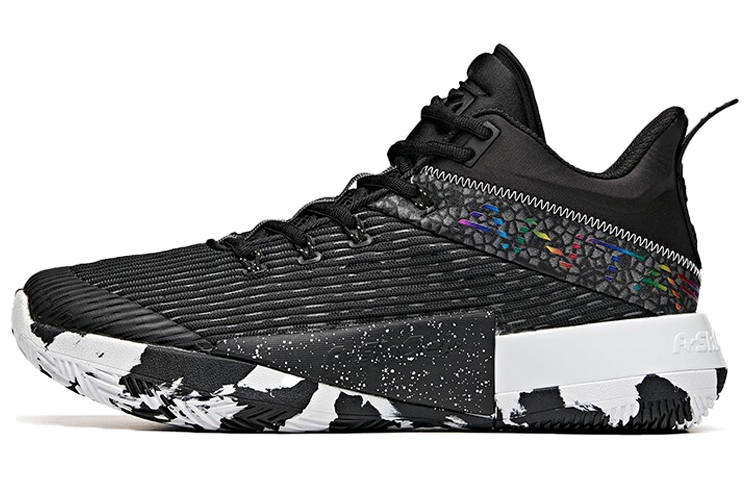 Anta Attack 2 Abrasion Resistant Breathable Mid top Basketball Shoes Men's Black