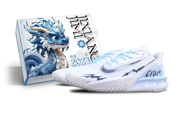 Nike Nike Precision 7 Cushioning Slip Resistant Abrasion Resistant Rebound Low top Basketball Shoes Unisex White Blue
