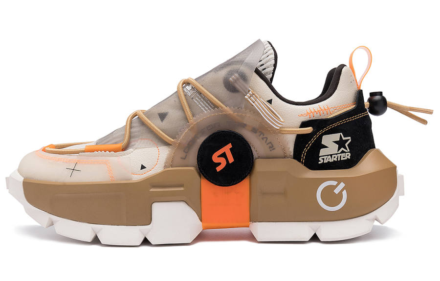 STARTER Synthetic Leather, Mesh Abrasion Resistant Lightweight Wear resistant And Lightweight Low top Chunky Sneakers