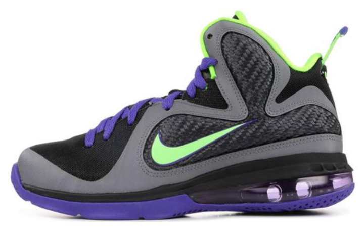 Nike Nike LeBron 9 Black Electric Green Court Purple GS