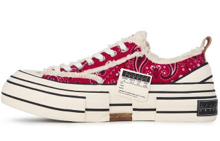 XVESSEL G.O.P. Lows Red Paisley Low top Canvas Shoes Unisex Dark Red