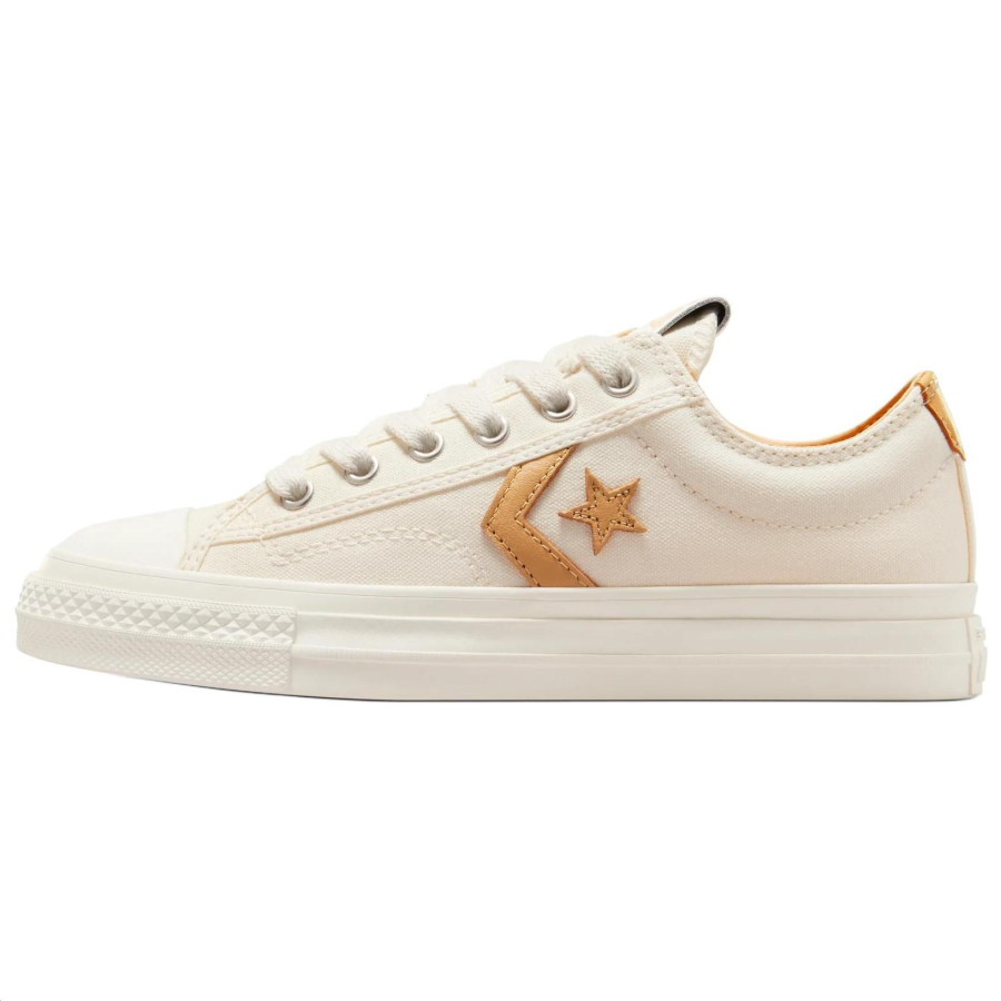 Converse Star Player 76 Abrasion Resistant Abrasion Resistant Low top Canvas Shoes Unisex Beige