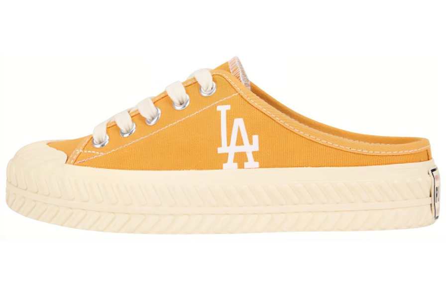 MLB Play Ball Los Angeles Dodgers Slip Resistant Low top Canvas Shoes Unisex Orange Yellow