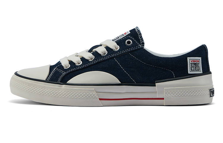 Vision Street Wear Canvas Lo Abrasion Resistant Abrasion Resistant Low top Canvas Shoes Unisex Denim Blue