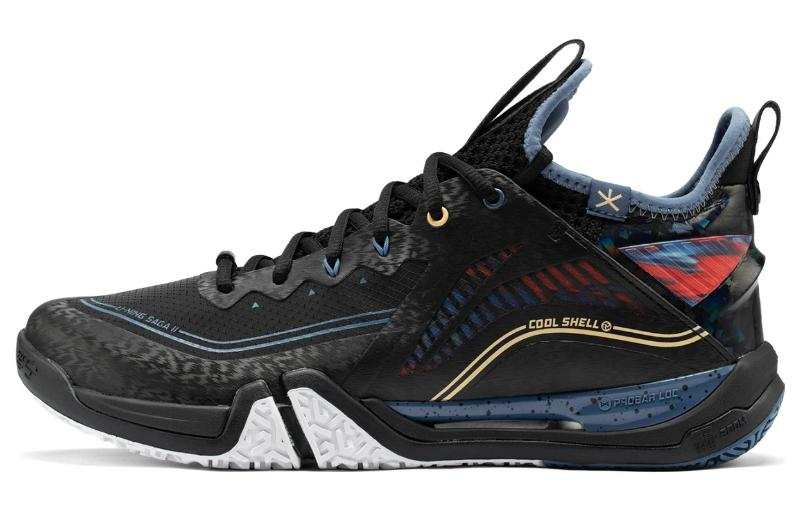 Li-Ning Li Ning Saga ⅡPro Textile, Synthetic Leather Cushioning Slip Resistant Abrasion Resistant Low top Badminton Shoes Men's