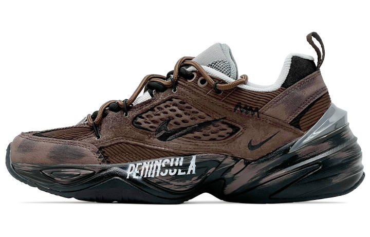 Nike Nike M2K Tekno Suede Low top Chunky Sneakers Unisex Black Brown