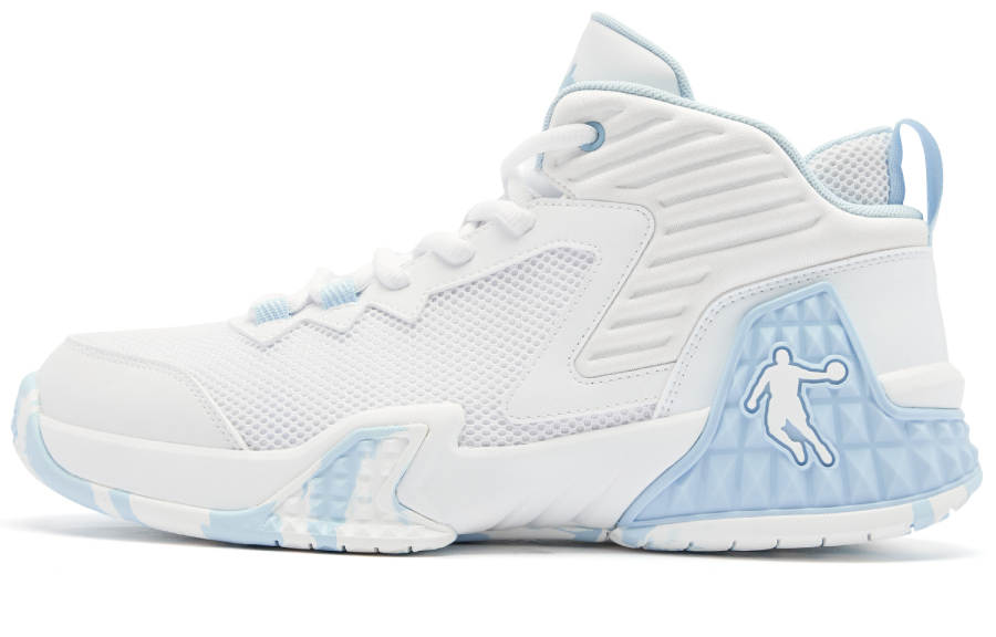 QIAODAN Grinding 1 Basketball Shoes Men's White Blue