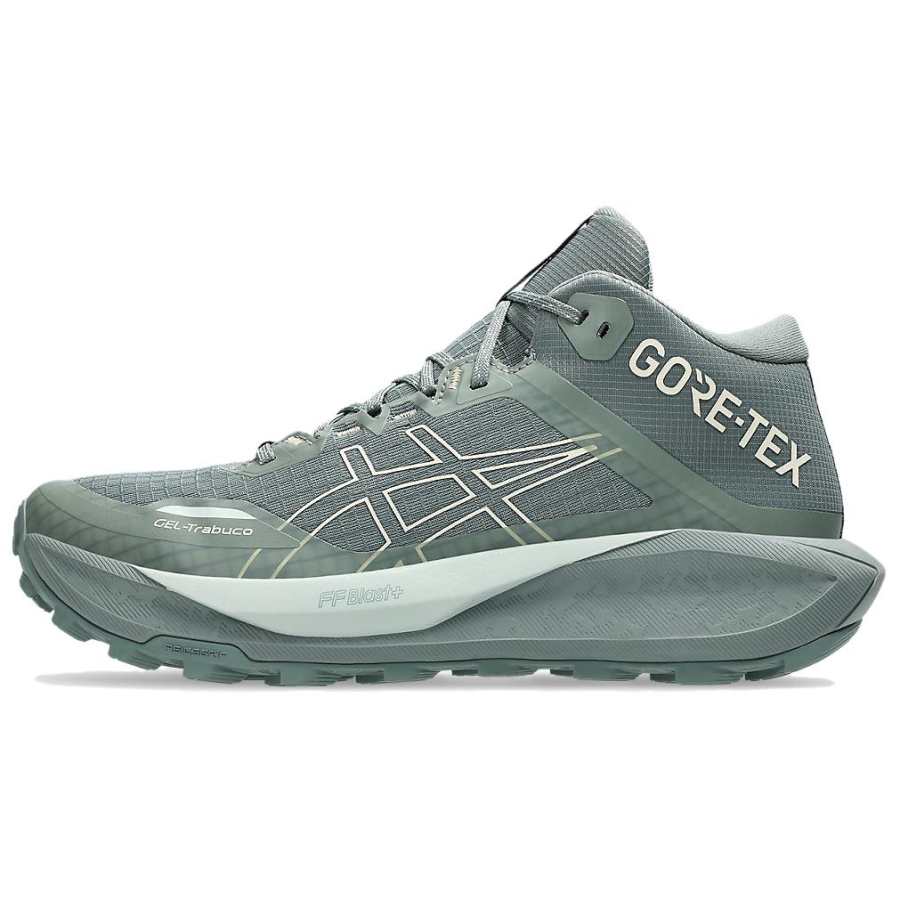 ASICS GEL TRABUCO Trail Running Shoes Men's Gray Green
