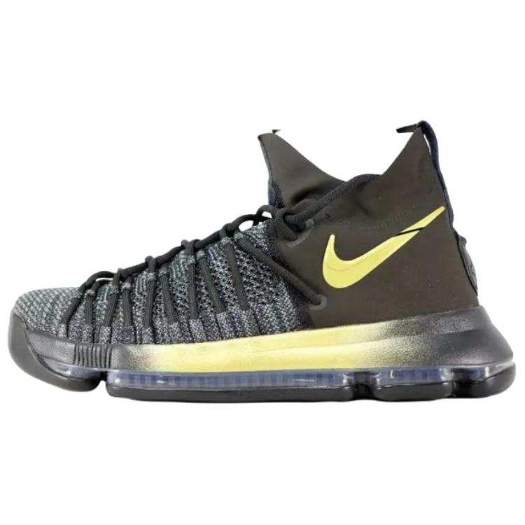 Nike Nike KD 9 ELITE Slip Resistant Abrasion Resistant Mid top Basketball Shoes Men's Black Yellow