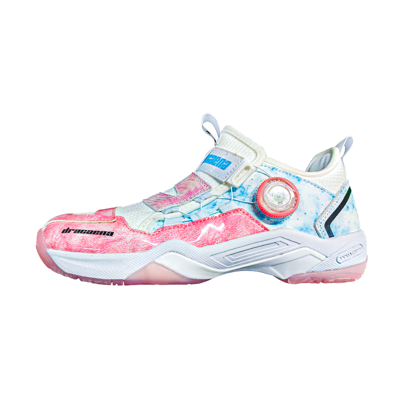 DRACAENA Cushioning Slip Resistant Breathable Low top Badminton Shoes Unisex Mulan Pink