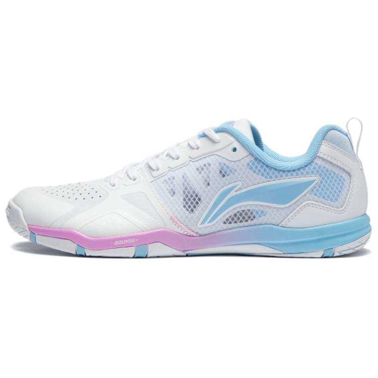 Li-Ning Li Ning Cushioning, Wear Resistant Low top Table Tennis Shoes Unisex White Blue
