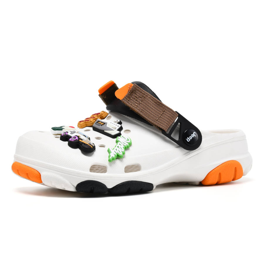 Jeep Jeep EVA Clogs Unisex White Orange