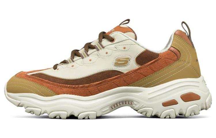 Skechers D'Lites 1.0 'Cream Brown Orange' Women's