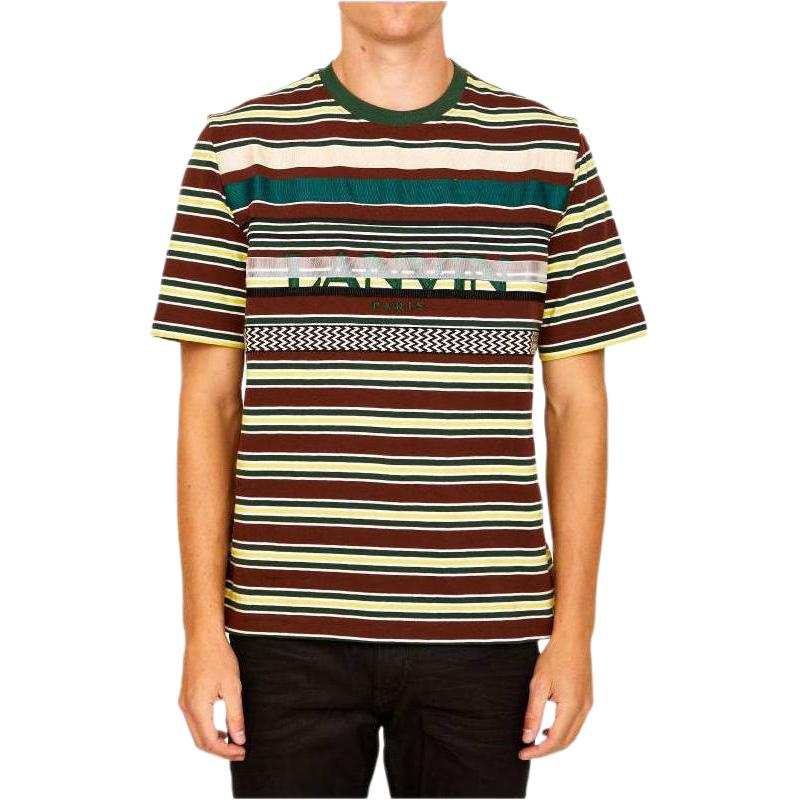 Lanvin T Shirts Men's Multicolor Crew Neck Moderate Straight Fit