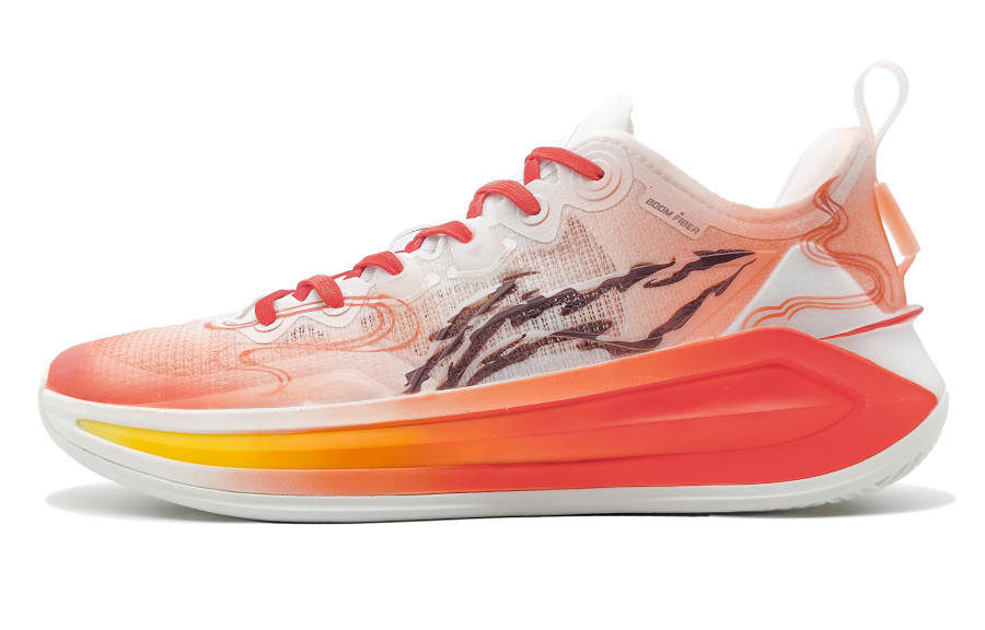 Li-Ning Li Ning Liren 3 V2 Abrasion Resistant Cushioning Low top Basketball Shoes Unisex Red White