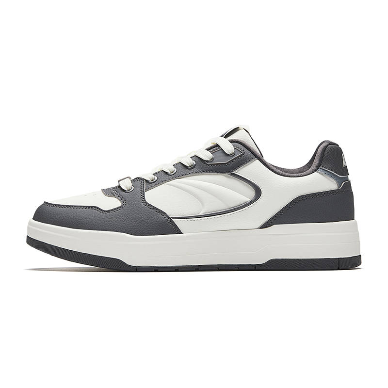 Anta Moon Shadow Synthetic Leather Low top Skateboard Shoes Men's White Gray