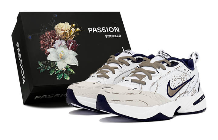 Nike Nike Air Monarch 4 Textile, Leather Cushioning Low top Chunky Sneakers Unisex Khaki