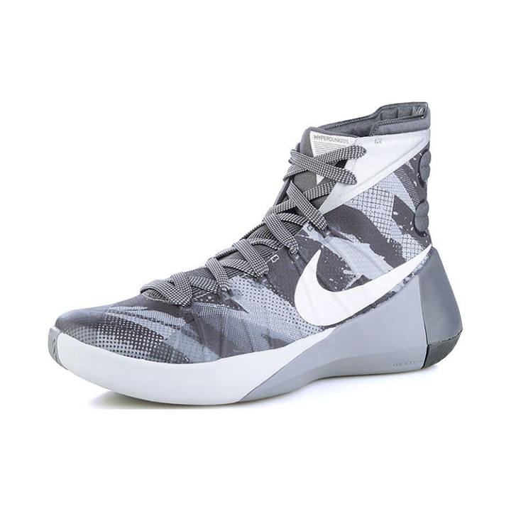 Nike Nike Hyperdunk 2015 Comfortable Abrasion Resistant High top Basketball Shoes Men's Gray
